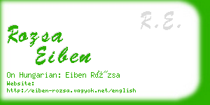 rozsa eiben business card